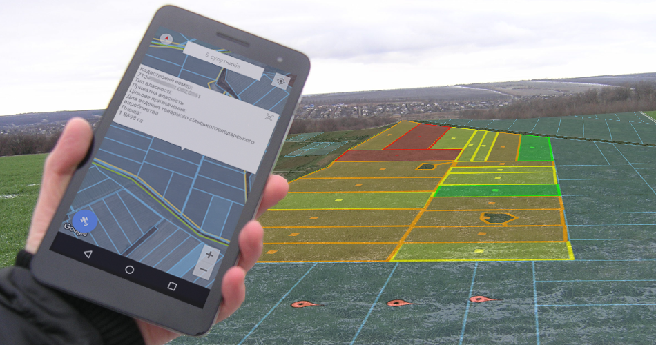 Field maps and cadastre in the Soft.Farm Eye mobile application